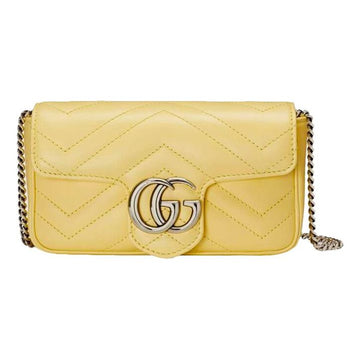 MLB Gucci Marmont Mini-Sized Single-Shoulder Bag Yellow 476433-DTDCP-7412