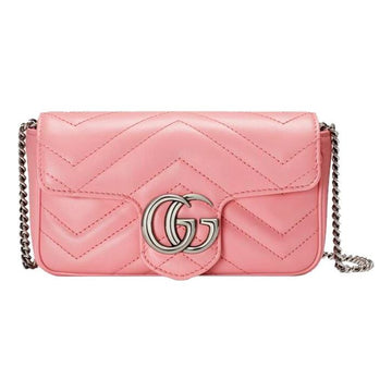 MLB Gucci Marmont Series LeatherBag MIni-Size Pink 476433-DTDCP-5815