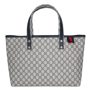 MLB Gucci Logo Leather Canvas Large Capacity Shoulder Bag Beige / Navy Blue 211134-KGD3N-4080