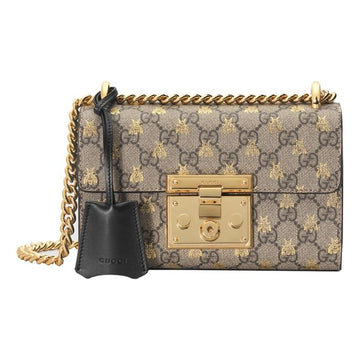 MLB Gucci Padlock Small-Sized Single-Shoulder Bag 'Cream' 409487-9F26G-8319