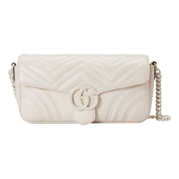 MLB Gucci GG Marmont Matelasse Shoulder Bag 'White' 734814-DAAAI-9022