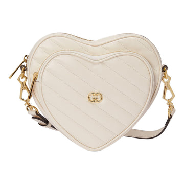 MLB Gucci Interlocking G Mini Heart Shoulder Bag 'Mystic White' 751628-AACCL-9022