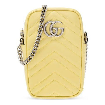MLB Gucci GG Marmont Shoulder Bag Yellow 598597-DTDCP-7412