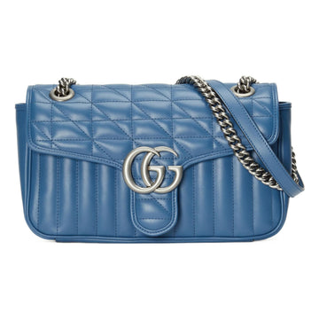MLB Gucci GG Marmont 'Small Blue Matelasse' 443497-UM8AF-4340