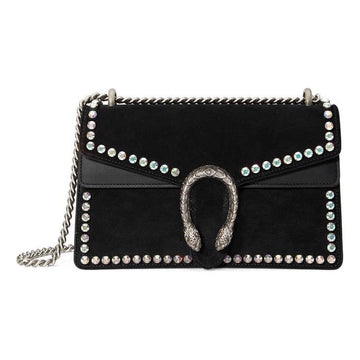 MLB Gucci Dionysus Series Leather Snake Decoration Single Shoulder Bag Black 400249-CXZFN-8143