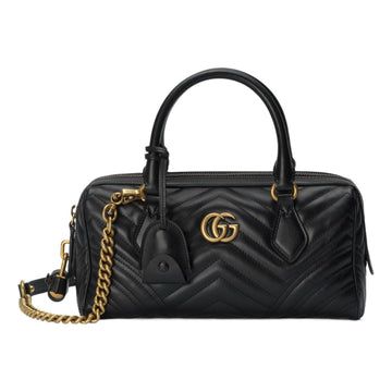 MLB Gucci GG Marmont Small Top Handle Bag 'Black' 746319-AABZB-1000