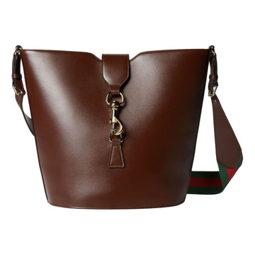 MLB Gucci Medium Bucket Shoulder Bag 'Brown Leather' 782904-AADDY-2246