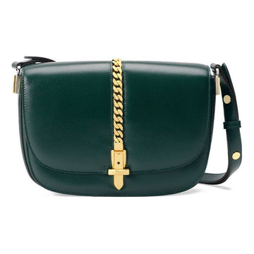 MLB Gucci Sylvie 1969 Series Single-Shoulder Bag Small-Size Green 601067-1DB0X-3020
