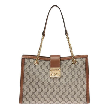 MLB Gucci Padlock Medium GG Shoulder Bag 'Beige Brown' 479197-KHNKG-8534