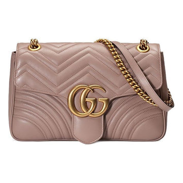 MLB Gucci GG Marmont Series Bag Middle-Size Pink 443496-DTDIT-5729