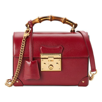 MLB Gucci Padlock Small-Sized Single-Shoulder Bag Red 603221-1DBRG-6438