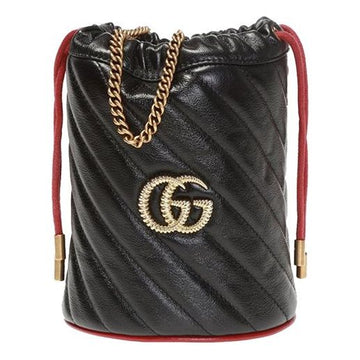 MLB Gucci Marmont Series Handbag Mini Black 573817-0OLPX-8277