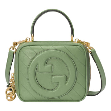 MLB Gucci Blondie Top Handle Bag 'Green Soil Grass' 744434-1IV0G-3509