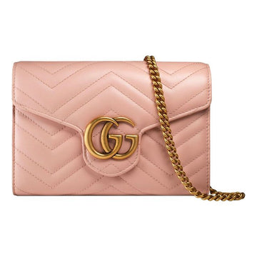 MLB Gucci GG Marmont Shoulder Bag Mini Pink 474575-DTD1T-5909