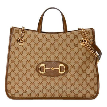 MLB Gucci Horsebit 1955 Medium Tote Bag 'Beige' 621144-GY5OG-8563