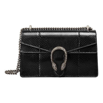MLB Gucci Dionysus Leather Single Shoulder Bag Medium Black 400249-E3K0N-1000