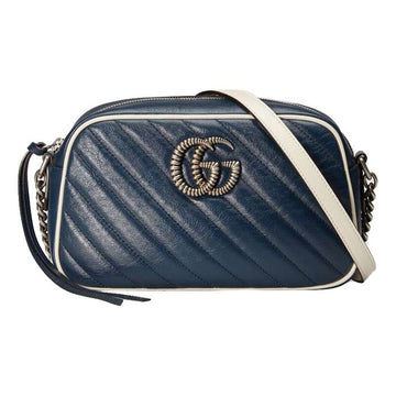 MLB Gucci Marmont Small-Sized BackBag Blue 447632-0OLFN-4186
