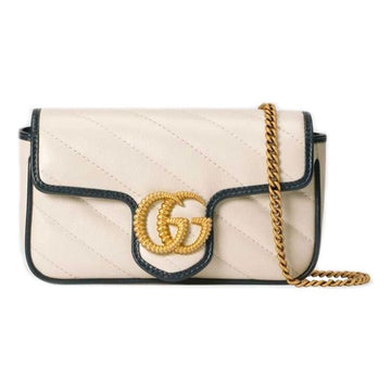 MLB Gucci Marmont Series Shoulder Bag Mini White 574969-0OLFX-9085