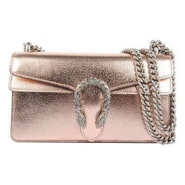 MLB Gucci SS21 DionysusSeriesSingleShoulderMessengerChain Rose Golden 499623-1TRBR-8373