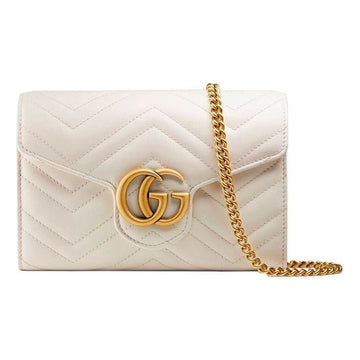 MLB Gucci Marmont Series Single Shoulder Bag mini White 474575-DTD1T-9022