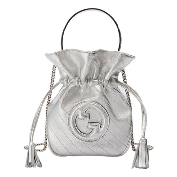 MLB Gucci Blondie Mini Bucket Bag 'Silver Leather' 760313-AACT3-8106