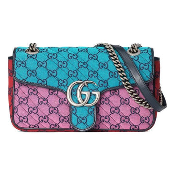 MLB Gucci GG Marmont Multicolor Leather Single-Shoulder Bag Small Multicolor 443497-2UZIN-4165