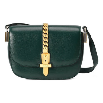 MLB Gucci Sylvie 1969Series Shoulder Bag Mini Green 615965-1DB0X-3020