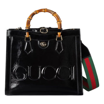 MLB Gucci Diana Medium Tote Bag 'Black Leather' 678842-AADJQ-1060