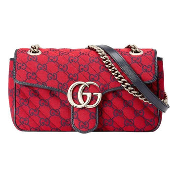 MLB Gucci Marmont Shoulder Messenger Bag 'Red Navy Blue' 443497-2UZCV-6477