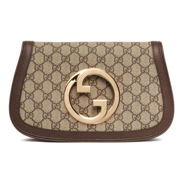 MLB Gucci Blondie Shoulder Bag 'Beige Ebony Supreme' 699268-K9GSG-8358