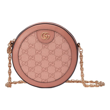 MLB Gucci Ophidia GG Mini Round Shoulder Bag 'Pink' 550618-FACC5-5748