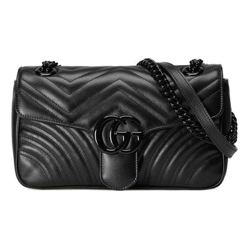 MLB Gucci GG Marmont Matelasse Shoulder Bag Small 'Black' 443497-DTDFV-1000