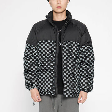 Makersluxe® - Color Block Check Winter Coat