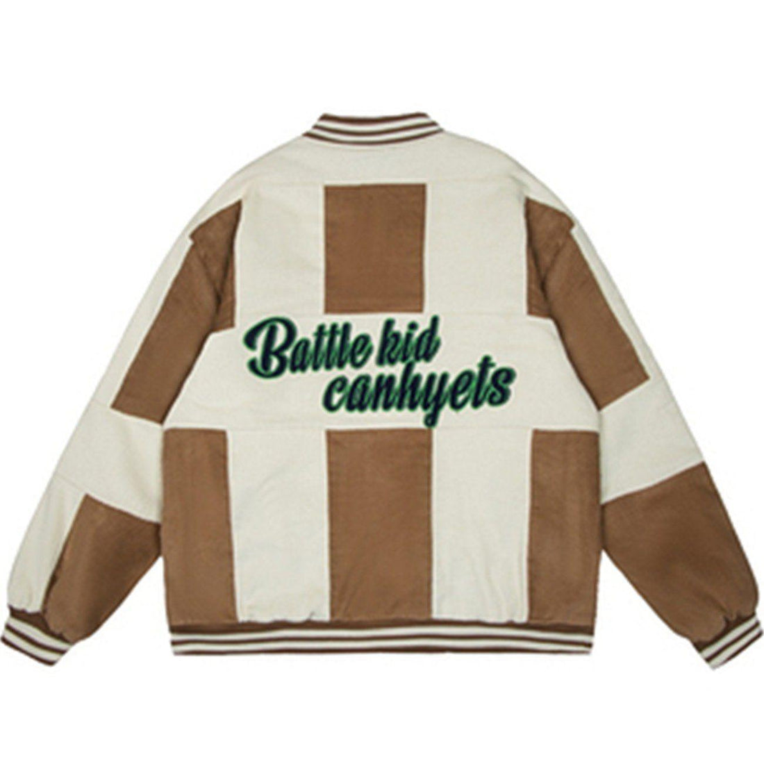Makersluxe® - Colorblock Embroidery Winter Coat
