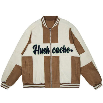 Makersluxe® - Colorblock Embroidery Winter Coat