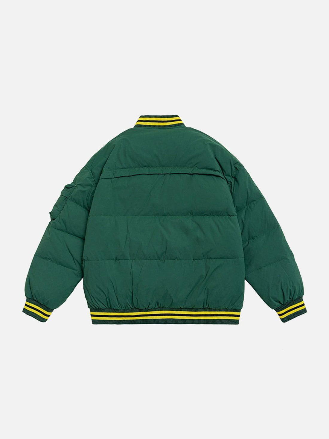 Makersluxe® - Colorblock Large Pocket Varsity Down Coat