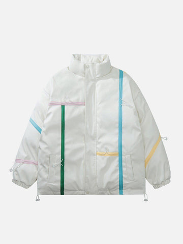 Makersluxe® - Colorful Lines Winter Coat