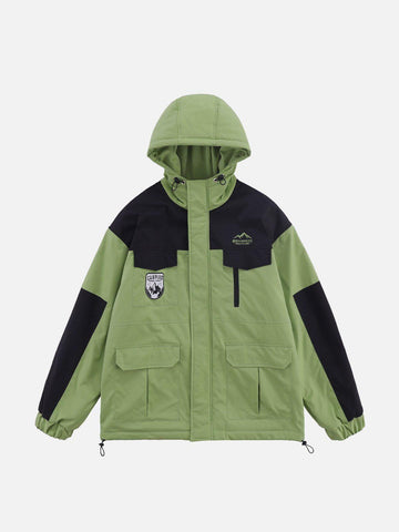 Makersluxe® - Contrast Patchwork Anorak