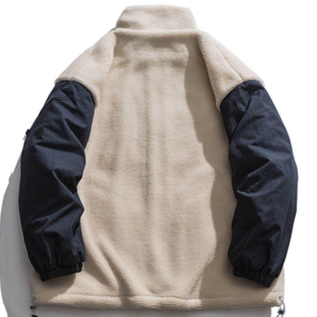 Makersluxe® - Contrast Stitching Sherpa Winter Coat