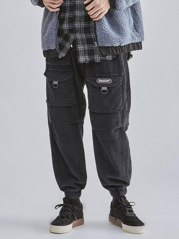 Sneakerland® - Corduroy Multi Pocket Cargo Pants
