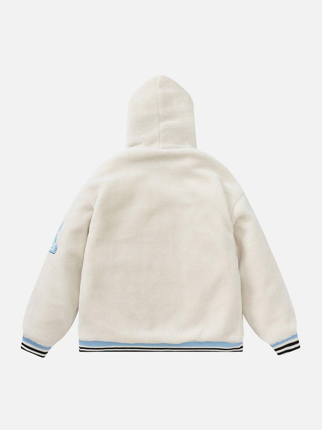 Makersluxe® - Devil Horn Denim Panel Sherpa Coat