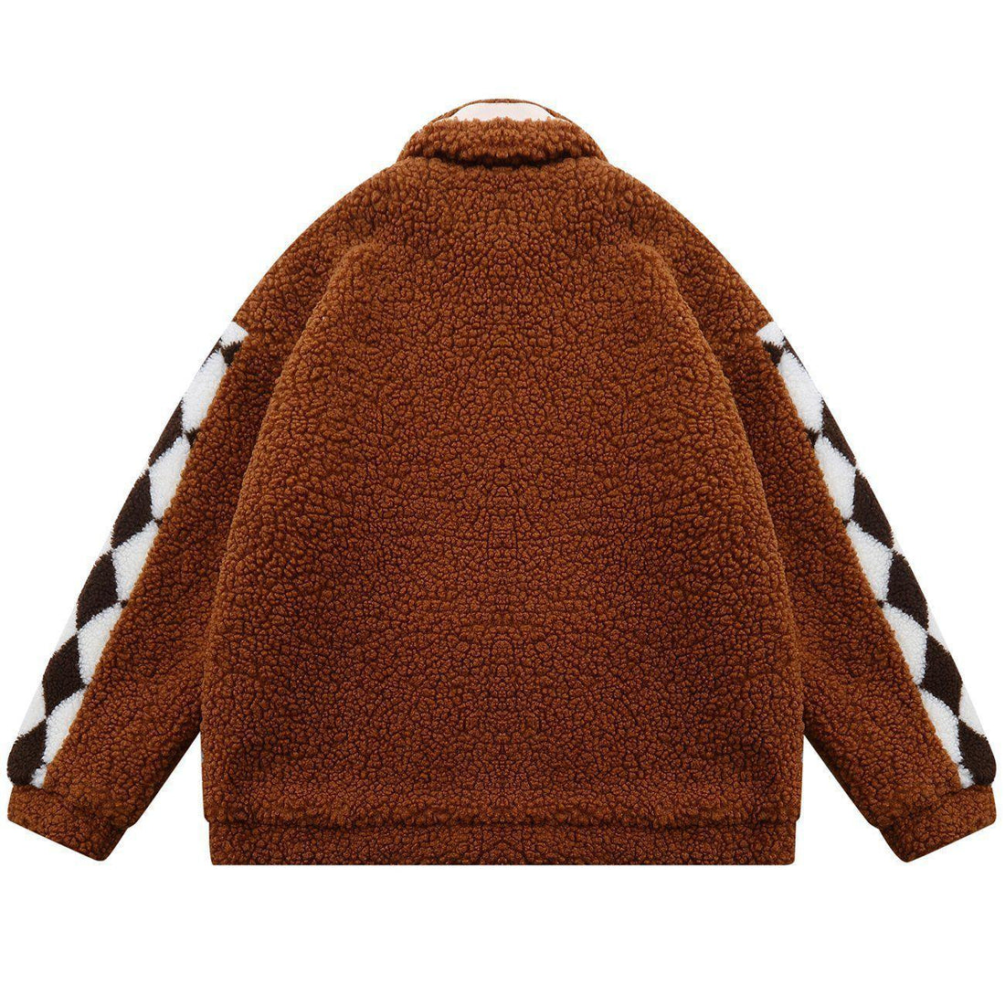 Makersluxe® - Diamond Grid Sherpa Winter Coat