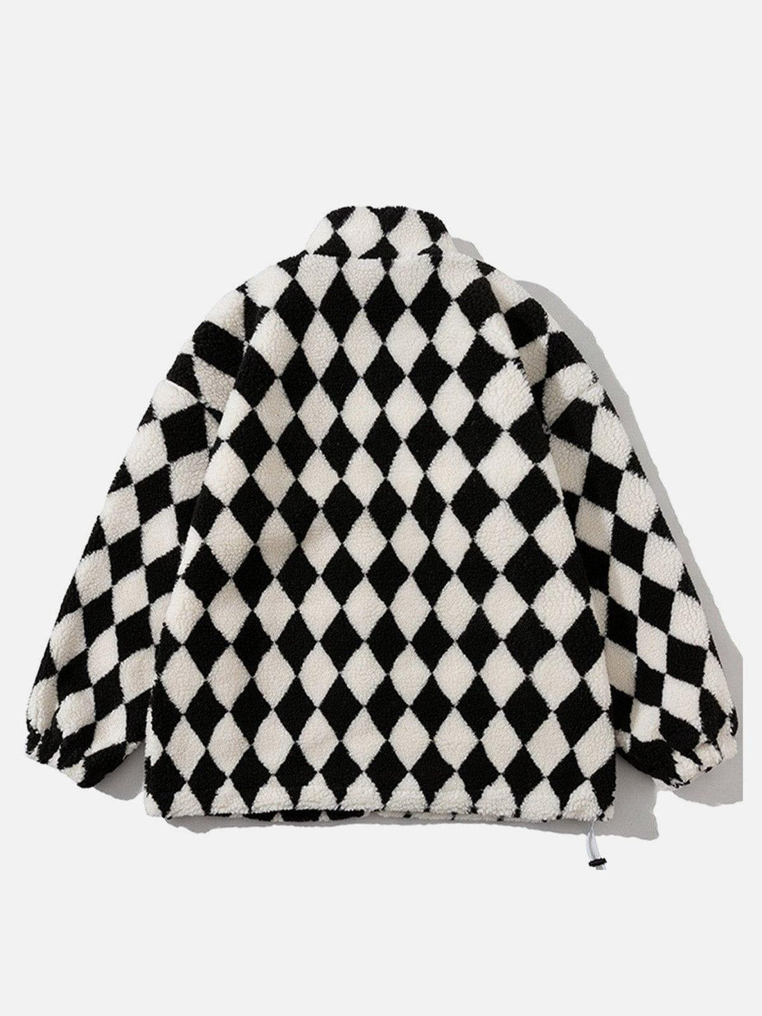 Makersluxe® - Diamond Pattern Sherpa Winter Coat