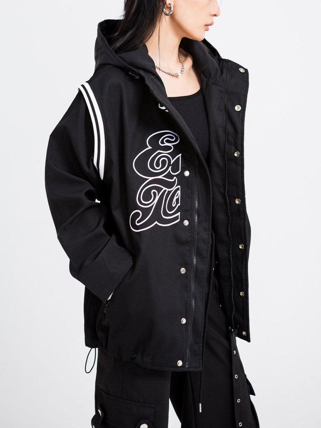 Makersluxe® - Drawstring Splicing Winter Coat