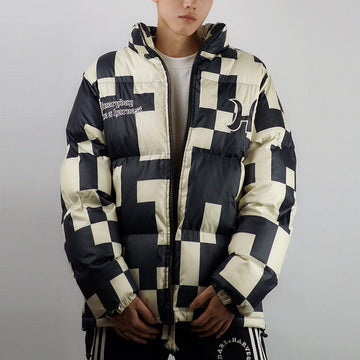 Makersluxe® - Embroidered Letters Camouflage Winter Coat