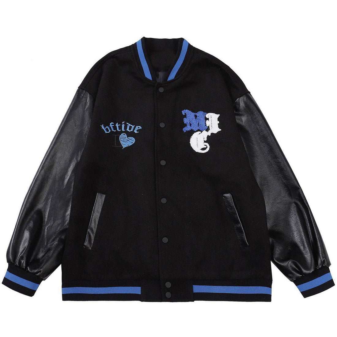 Makersluxe® - Embroidered Letters Checkerboard Winter Coat