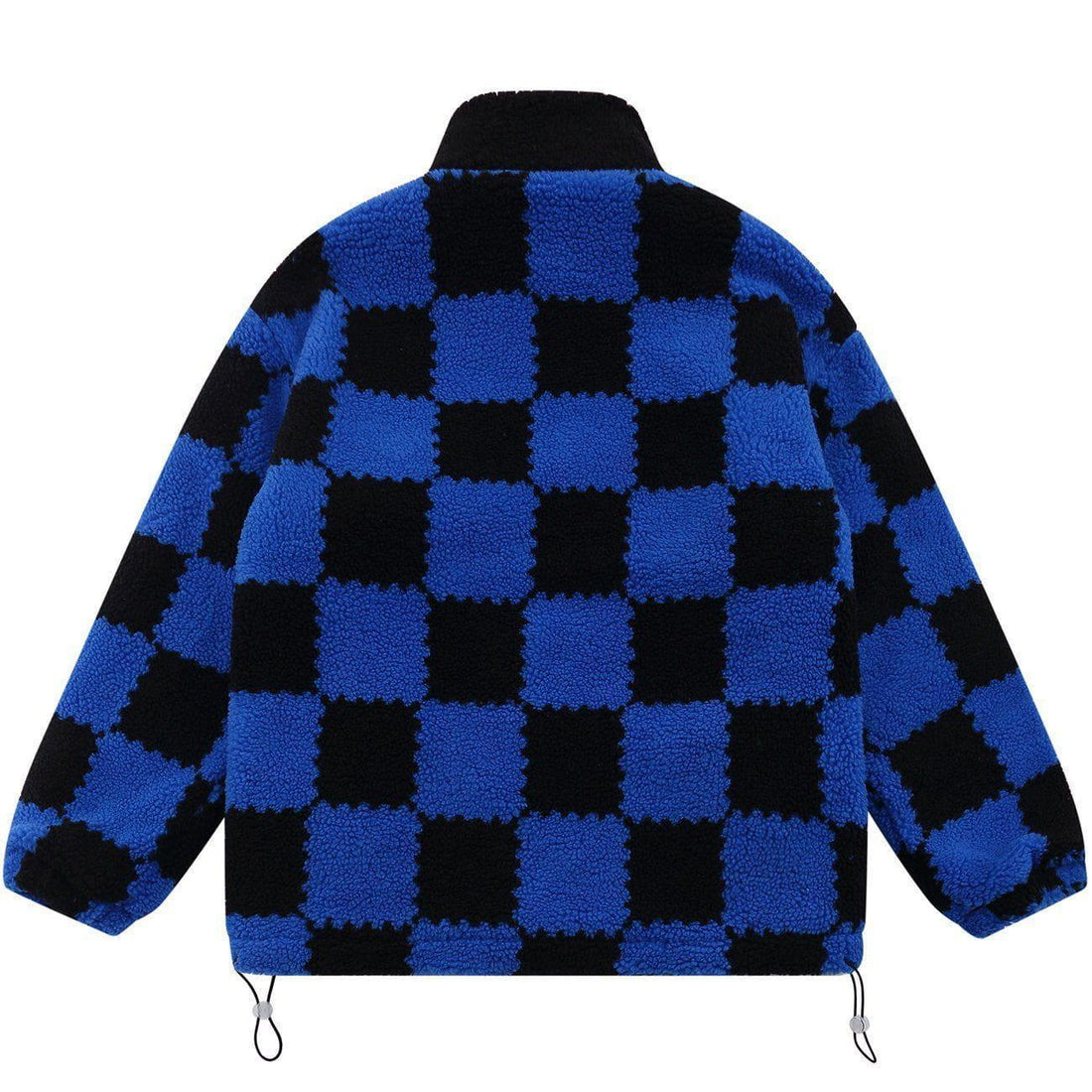 Makersluxe® - Embroidered Letters Lattice Sherpa Winter Coat
