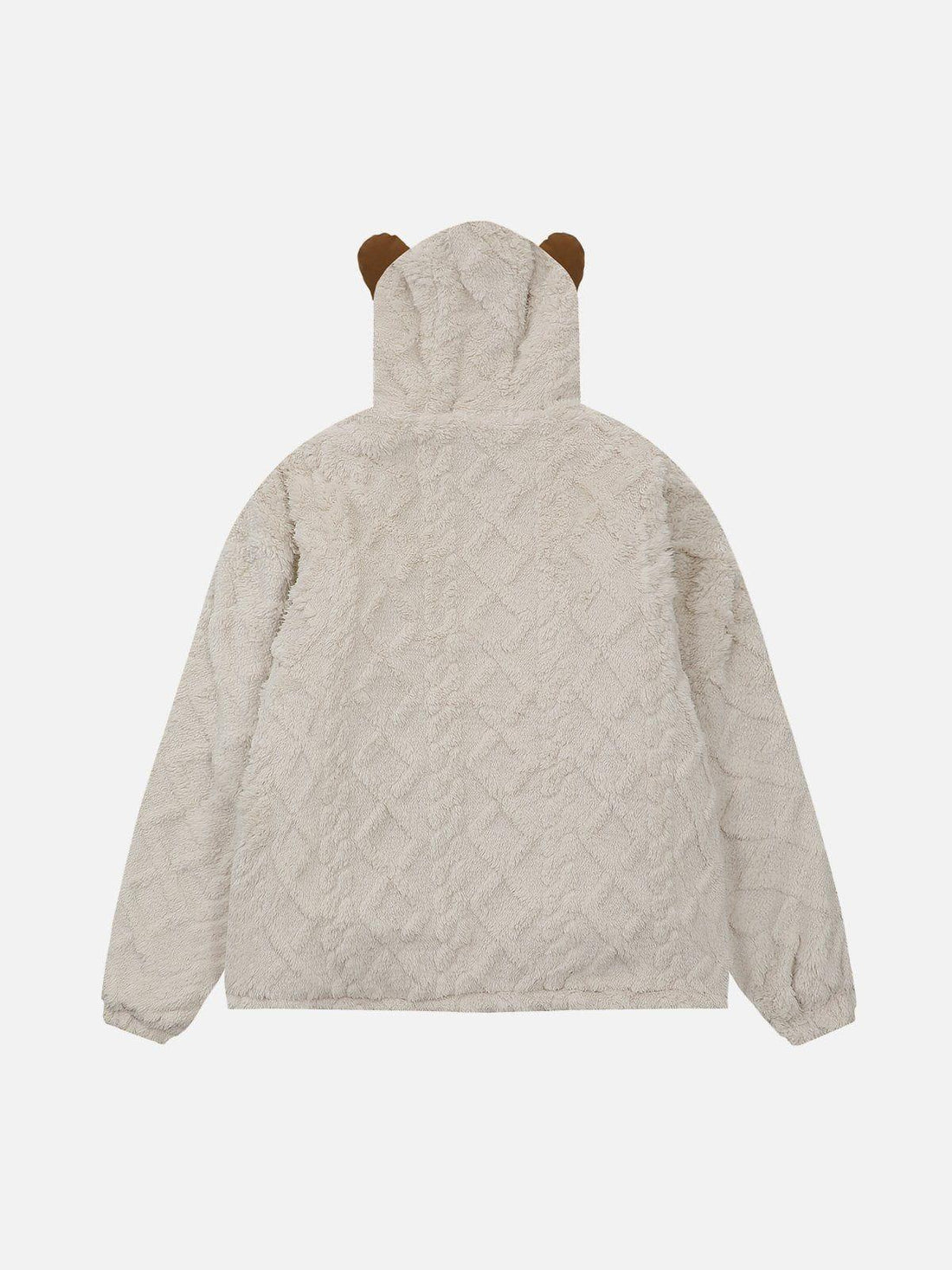 Makersluxe® - Embroidered Letters Sherpa Coat