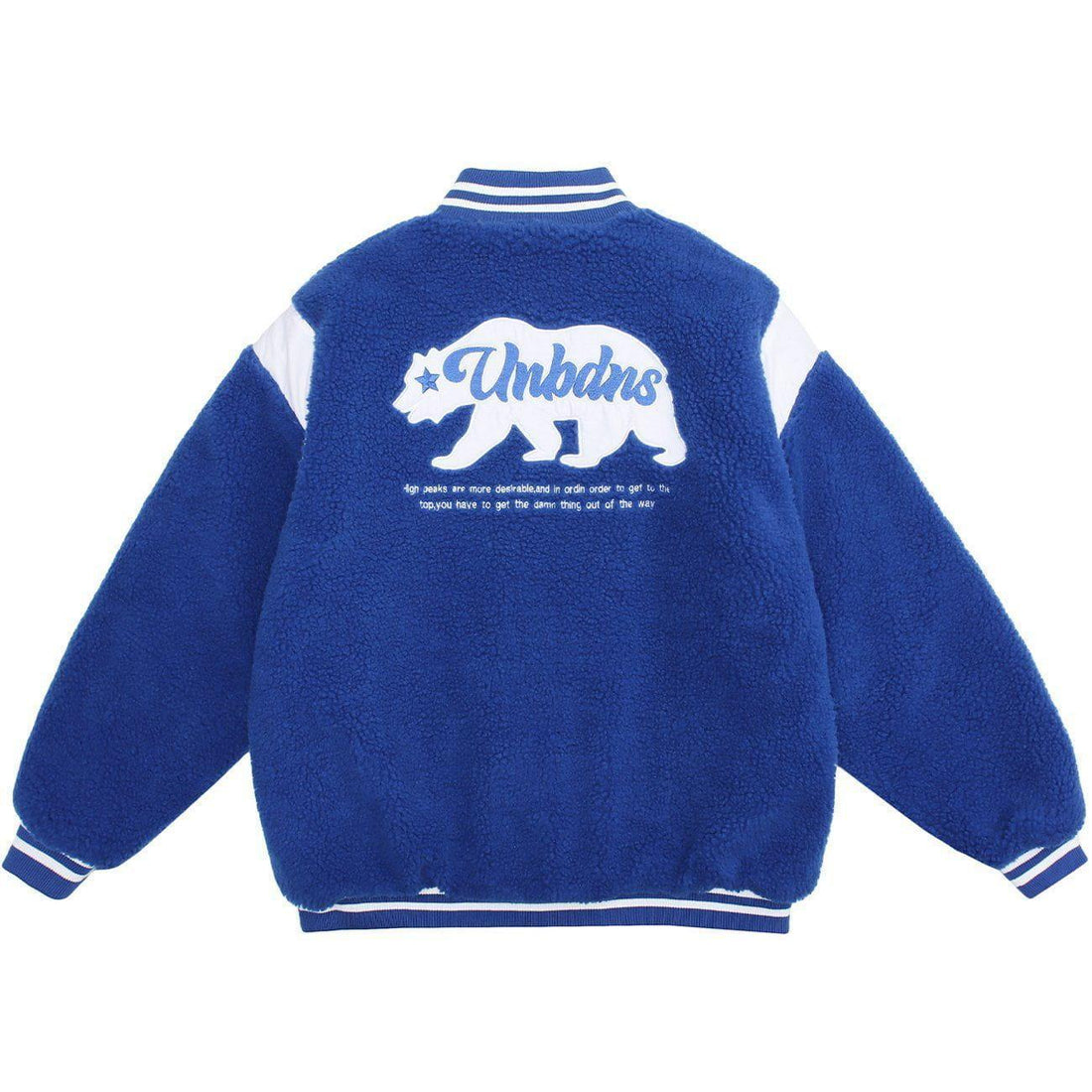 Makersluxe® - Embroidered Letters Sherpa Winter Coat
