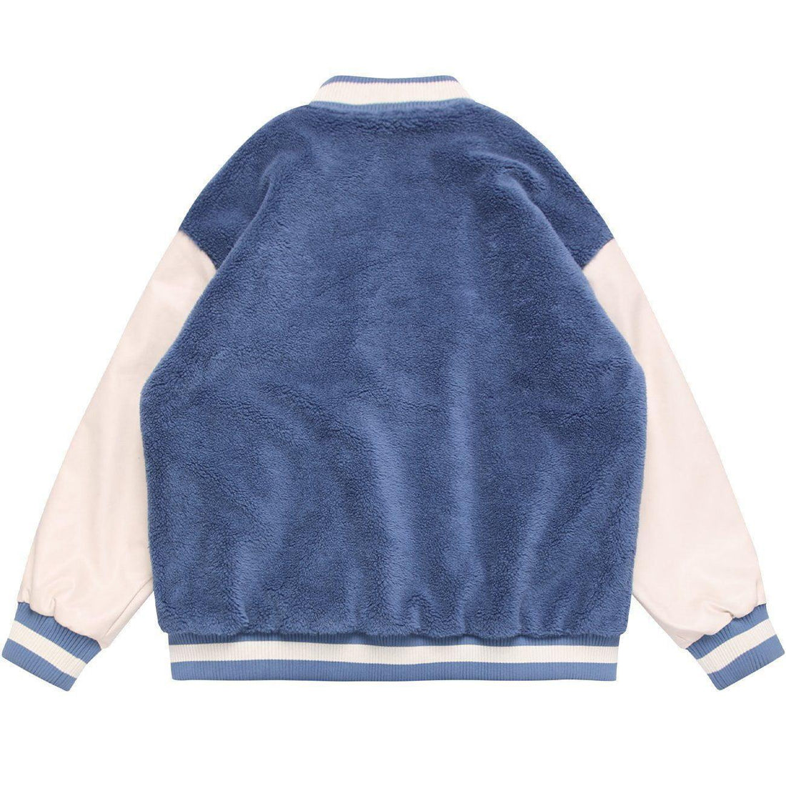 Makersluxe® - Embroidered Letters Sherpa Winter Coat